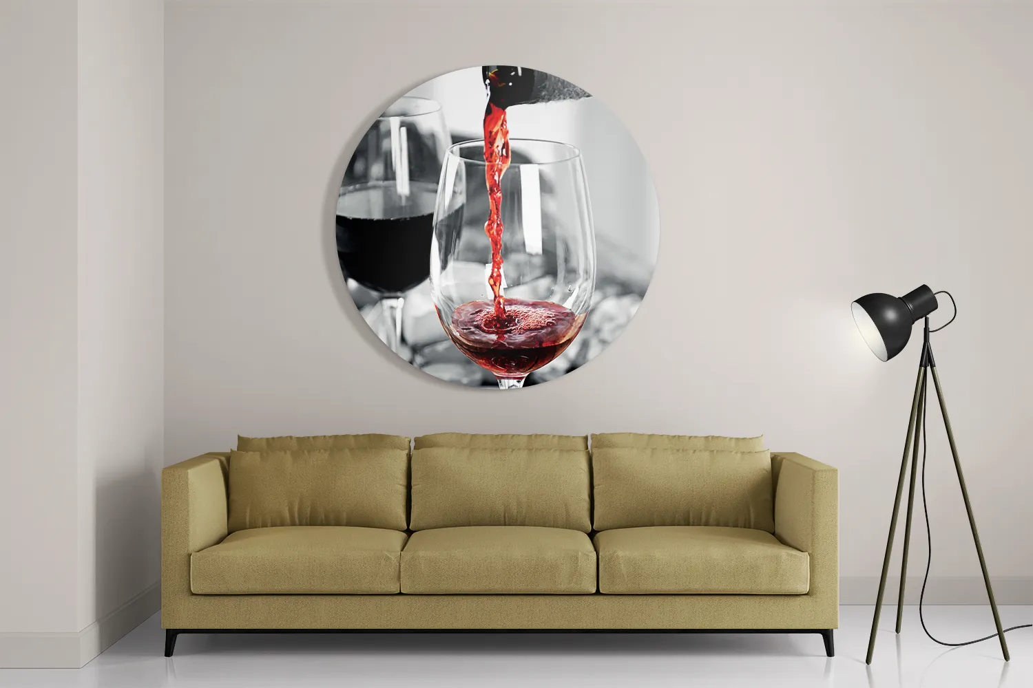 Schilderij Red Red Wine 02 Rond – Muurcirkel Template TP DB Rond Eten En Drinken 79 2