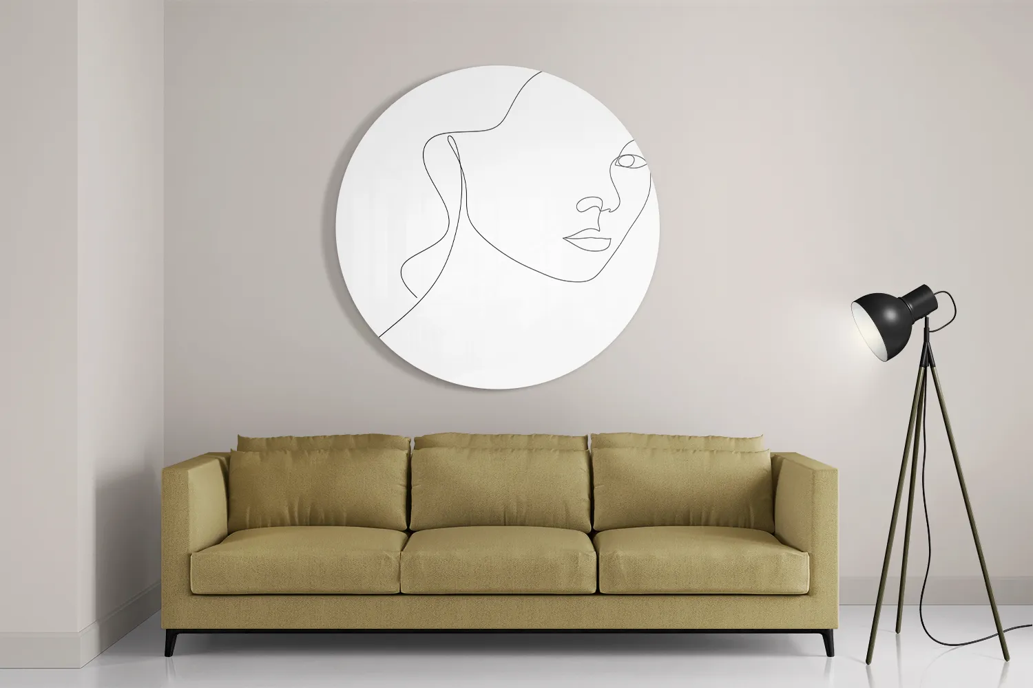 Schilderij Half Golvend Door Het Leven Rond – Muurcirkel Template TP DB Rond Lifestyle 11 2