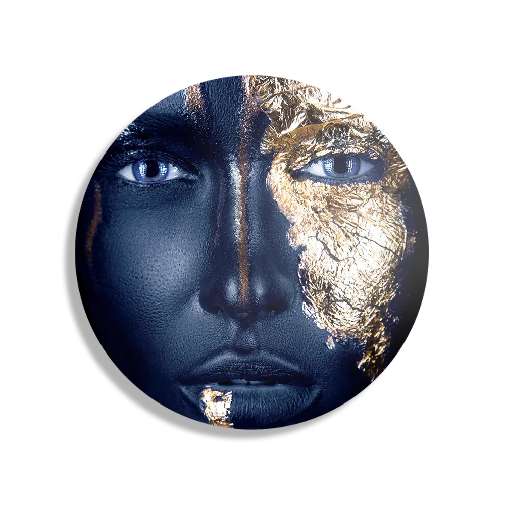 Schilderij Golden Whoman 03 Rond – Muurcirkel Template TP DB Rond Lifestyle 14 1