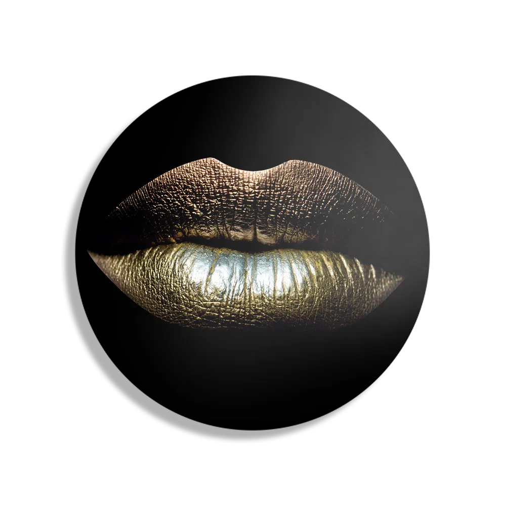 Schilderij Golden Lips Rond – Muurcirkel Template TP DB Rond Lifestyle 3 1