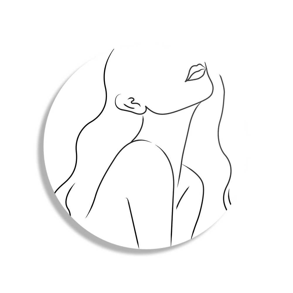 Schilderij Afwezig Model Rond – Muurcirkel Template TP DB Rond Lifestyle 7 1