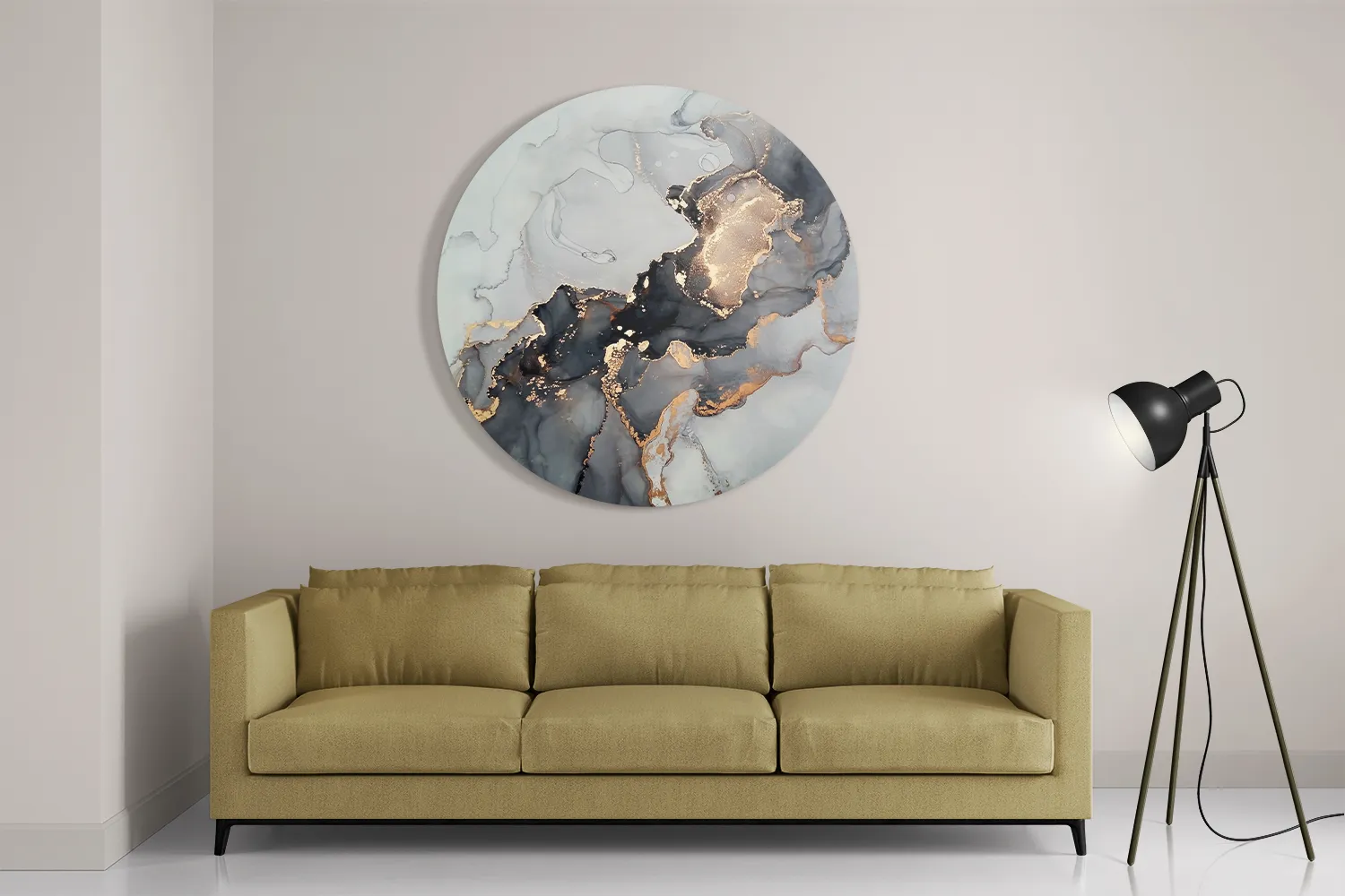 Schilderij Marmer Look Hotel Chique 01 Rond – Muurcirkel Template TP DB Rond Marmer 19 2