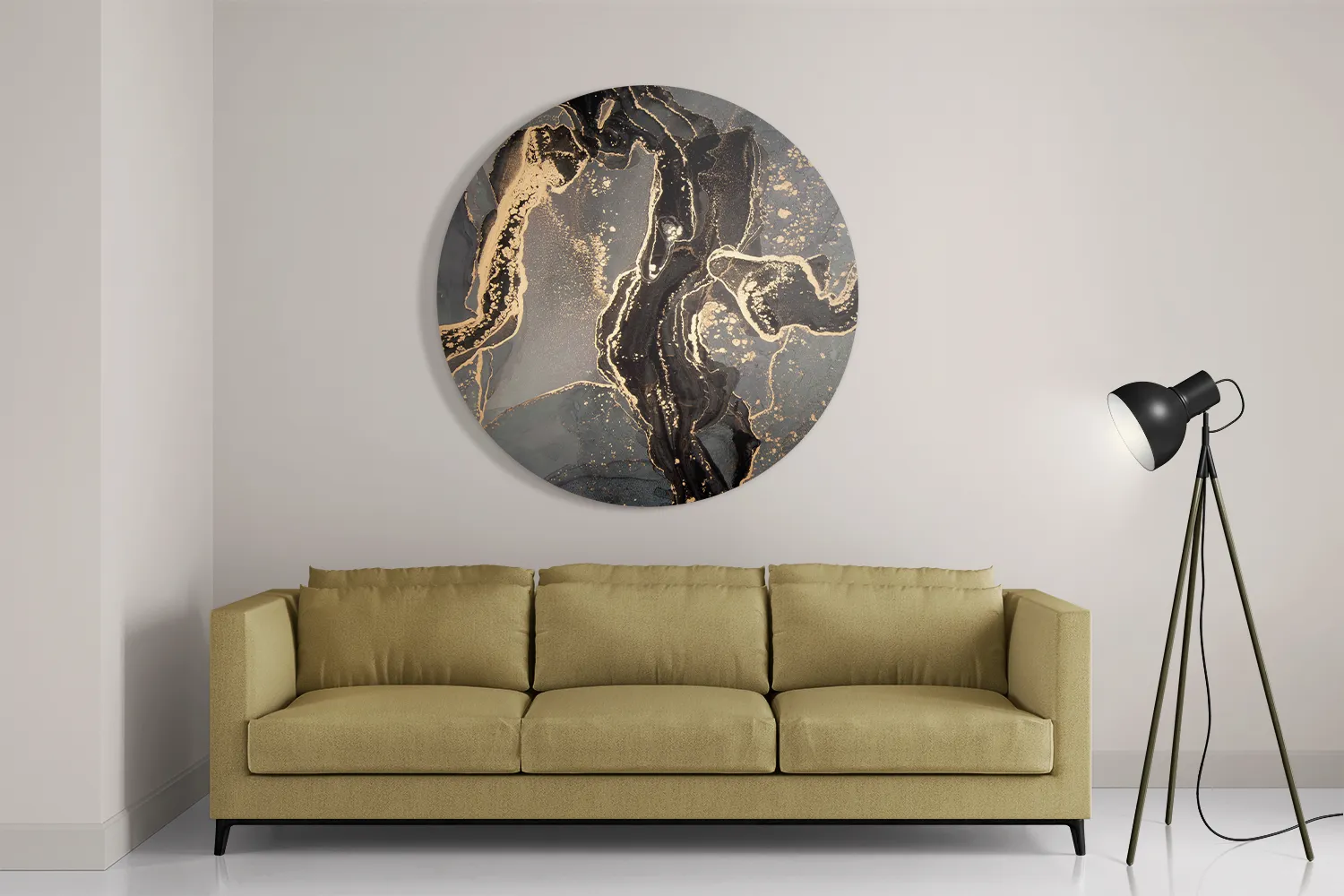 Schilderij Marmer Look Hotel Chique 02 Rond – Muurcirkel Template TP DB Rond Marmer 21 2