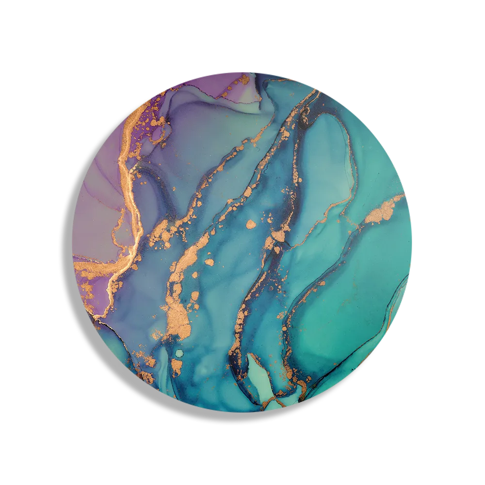 Schilderij Marmer Look Colored 02 Rond – Muurcirkel Template TP DB Rond Marmer 22 1