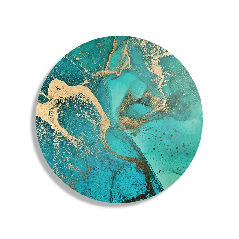 Schilderij Marmer Look Colored 03 Rond – Muurcirkel Template TP DB Rond Marmer 23 1