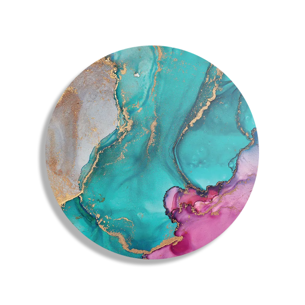 Schilderij Marmer Look Colored 05 Rond – Muurcirkel Template TP DB Rond Marmer 25 1