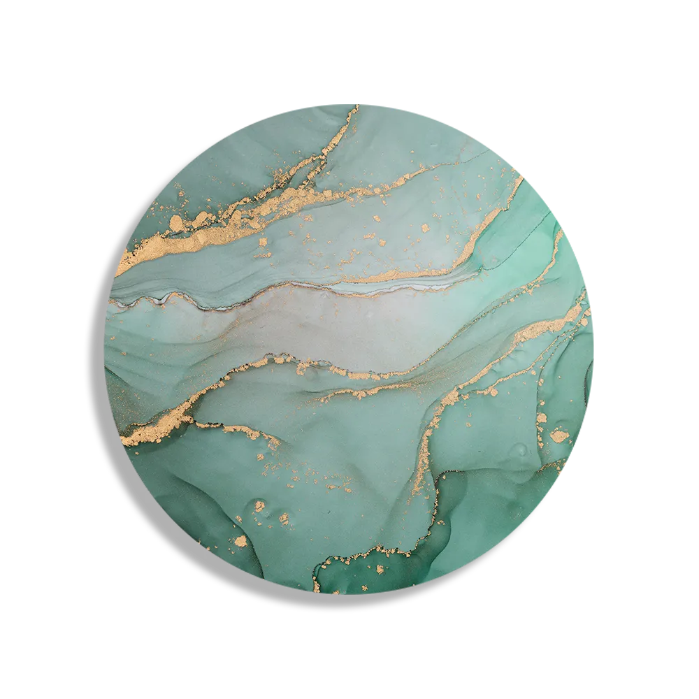 Schilderij Marmer Look Colored 06 Rond – Muurcirkel Template TP DB Rond Marmer 26 1