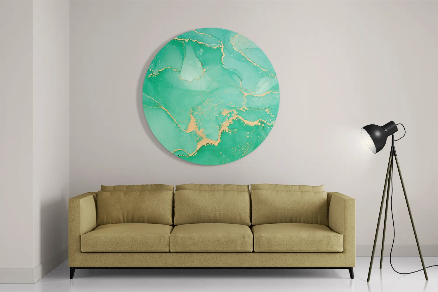 Schilderij Marmer Look Colored 07 Rond – Muurcirkel Template TP DB Rond Marmer 27 2