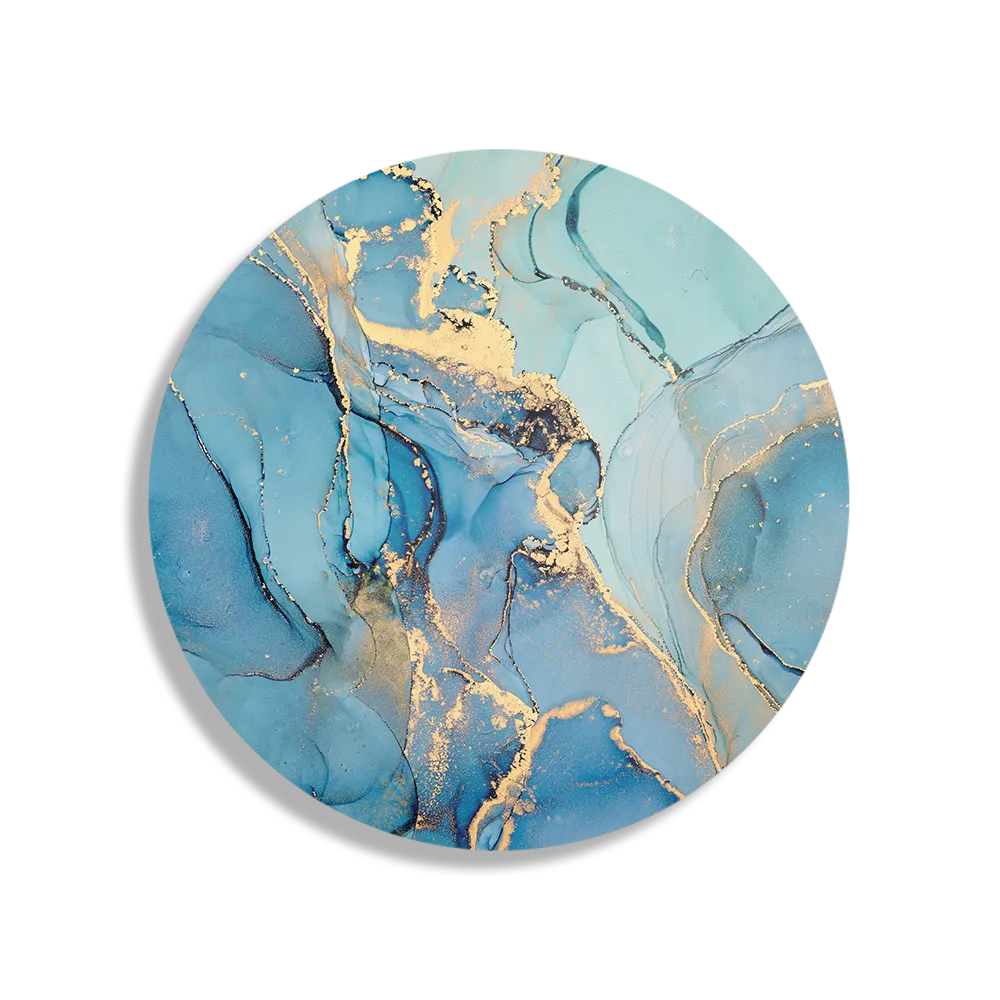 Schilderij Marmer Look Colored 08 Rond – Muurcirkel Template TP DB Rond Marmer 28 1