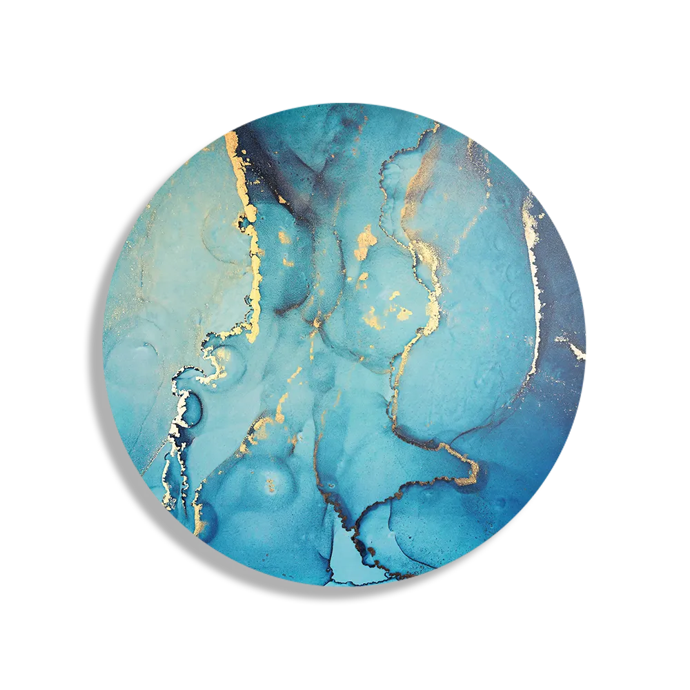 Schilderij Marmer Look Colored 010 Rond – Muurcirkel Template TP DB Rond Marmer 33 1