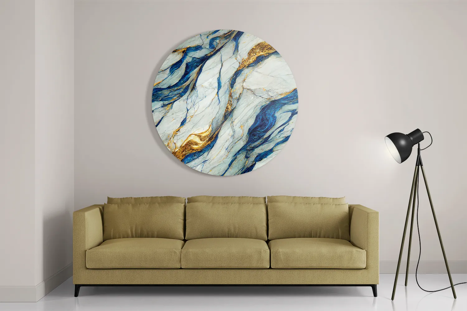 Schilderij Marmer Look Rustgevend Maar Kleurrijk 03 Rond – Muurcirkel Template TP DB Rond Marmer 36 2