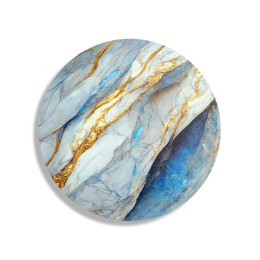 Schilderij Marmer Look Rustgevend Maar Kleurrijk 04 Rond – Muurcirkel Template TP DB Rond Marmer 37 1