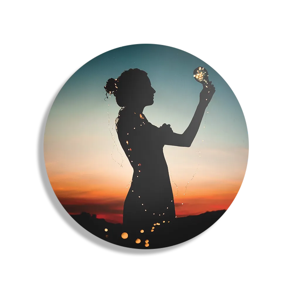 Schilderij Het Hoopvolle licht Rond – Muurcirkel Template TP DB Rond Mensen 16 1