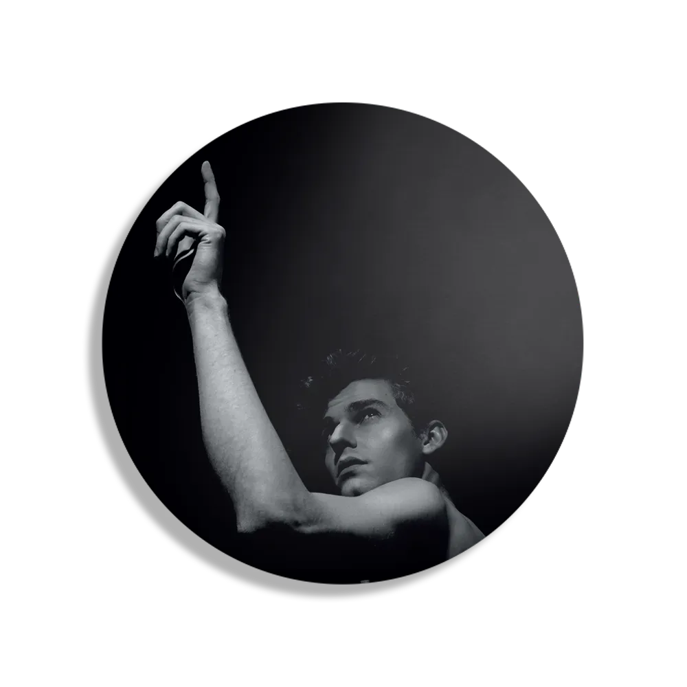 Schilderij Mooie Jonge Man Met Ontbloot Bovenlichaam Rond – Muurcirkel Template TP DB Rond Mensen 28 1