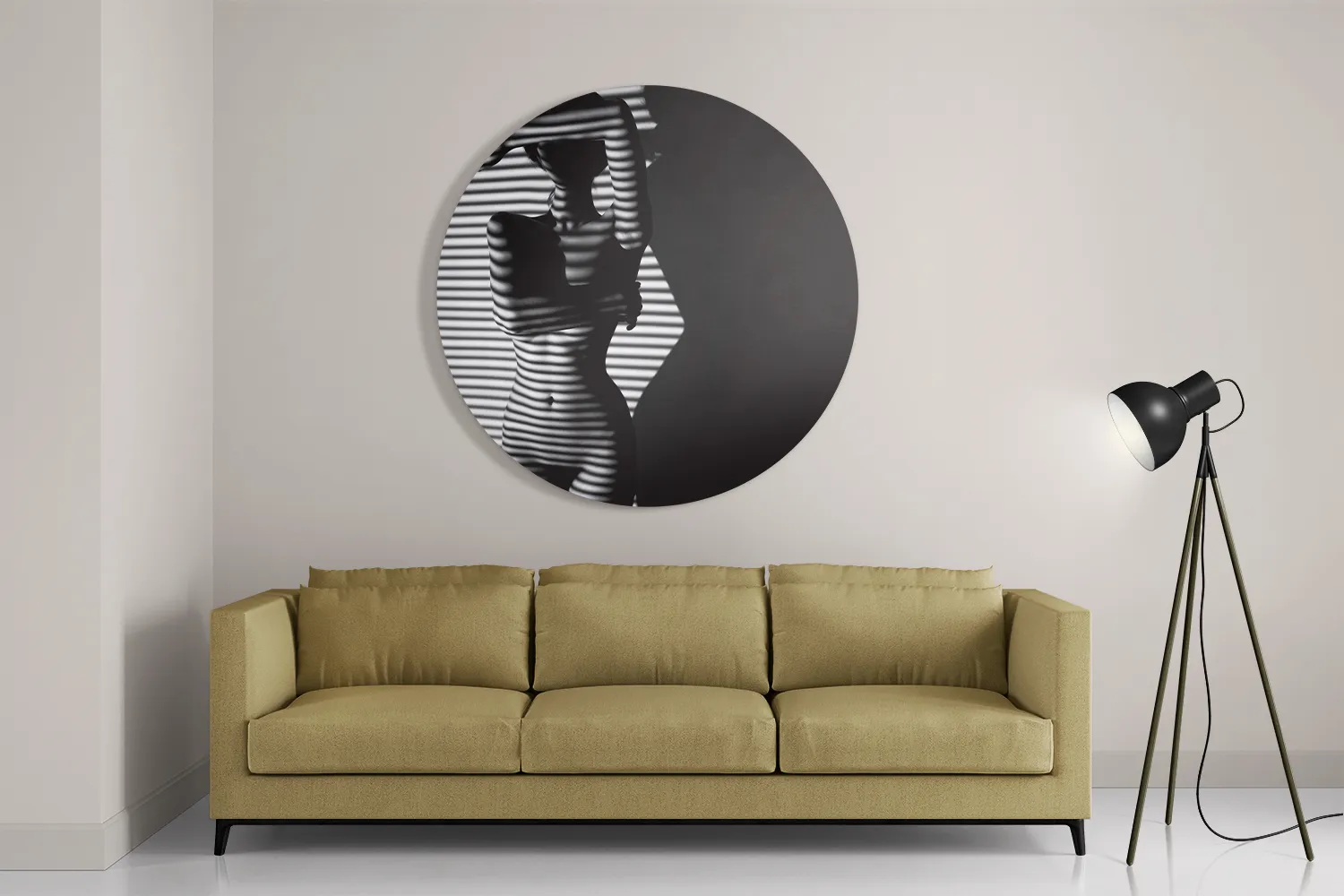 Template_TP_DB_Rond_Mensen_33-2 Schilderij Blote Vrouw Achter Jaloezie 02 Rond – Muurcirkel Template TP DB Rond Mensen 33 2