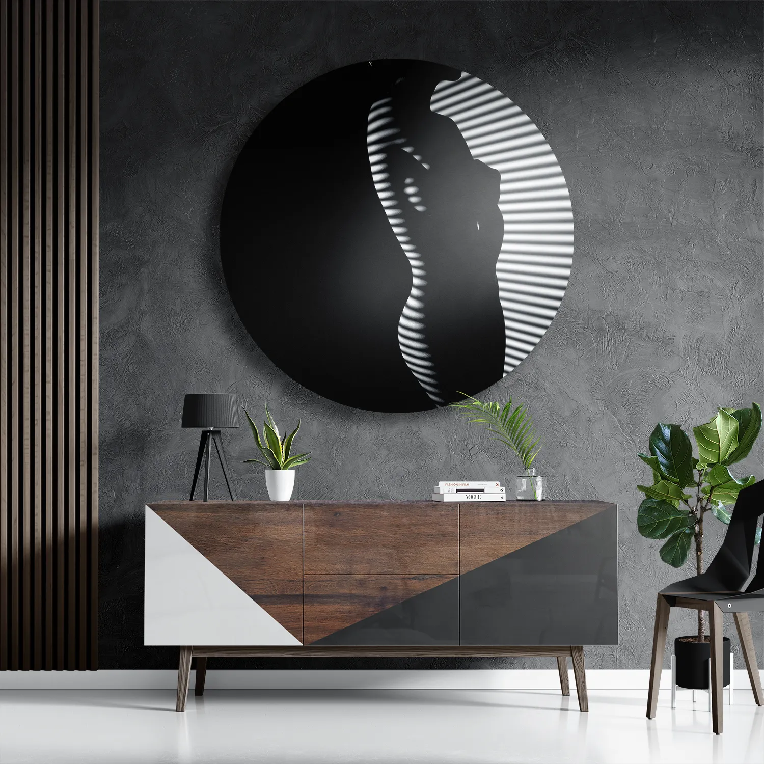 Template_TP_DB_Rond_Mensen_40-3 Schilderij Blote Vrouw Achter Jaloezie 03 Rond – Muurcirkel Template TP DB Rond Mensen 40 3