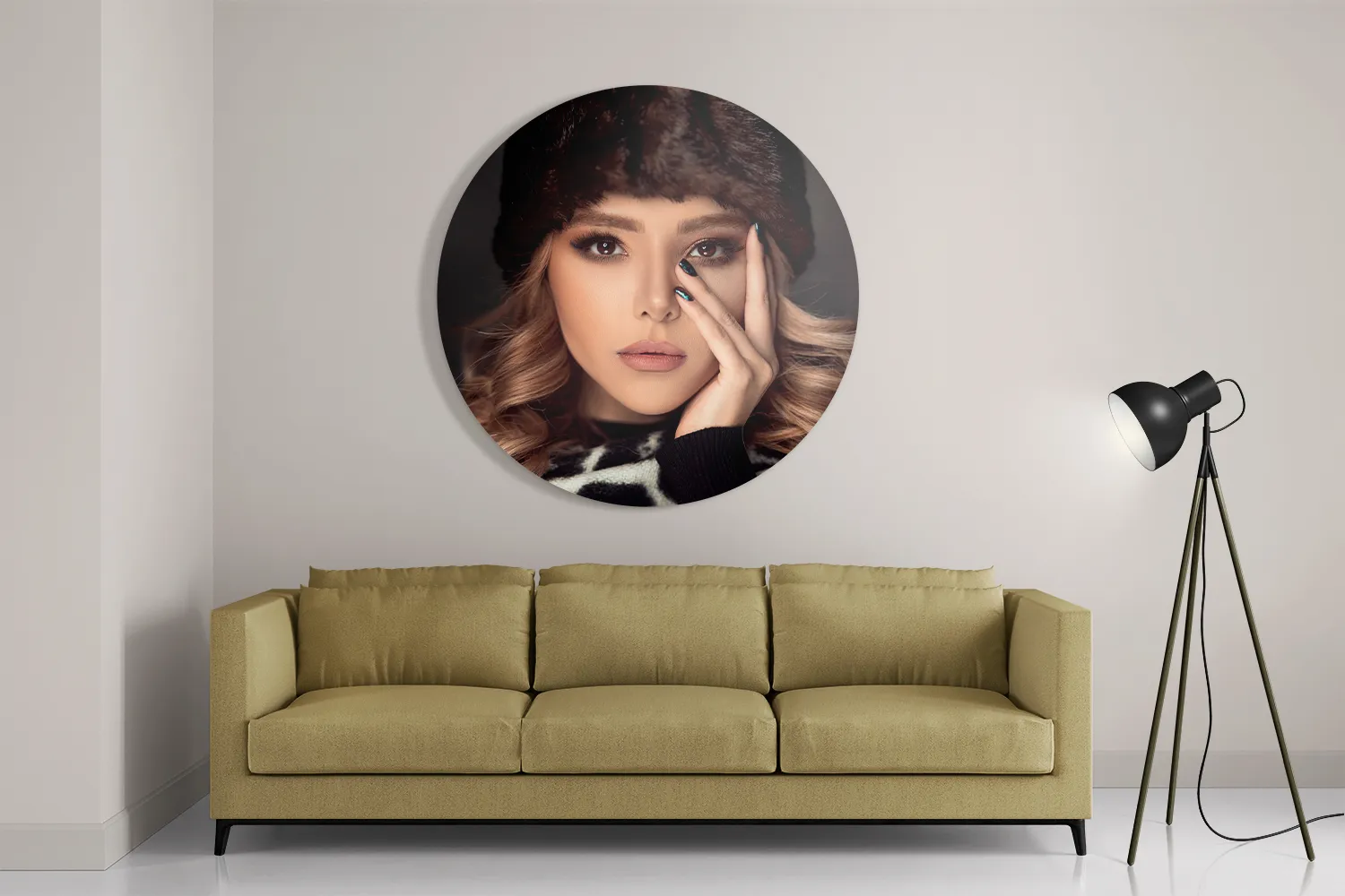 Template_TP_DB_Rond_Mensen_6-2 Schilderij Sexy Blonde Dame Met Oosterse Muts Rond – Muurcirkel Template TP DB Rond Mensen 6 2