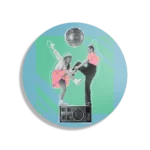 Schilderij The Dancing Disco Rond – Muurcirkel Template TP DB Rond Muziek 1 1