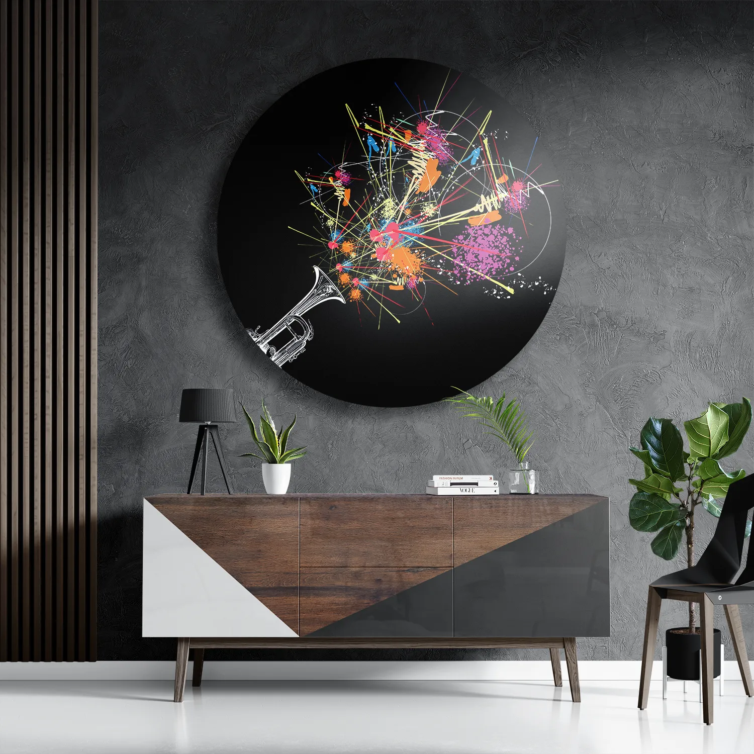 Template_TP_DB_Rond_Muziek_12-3 Schilderij Trompetter Rond – Muurcirkel Template TP DB Rond Muziek 12 3