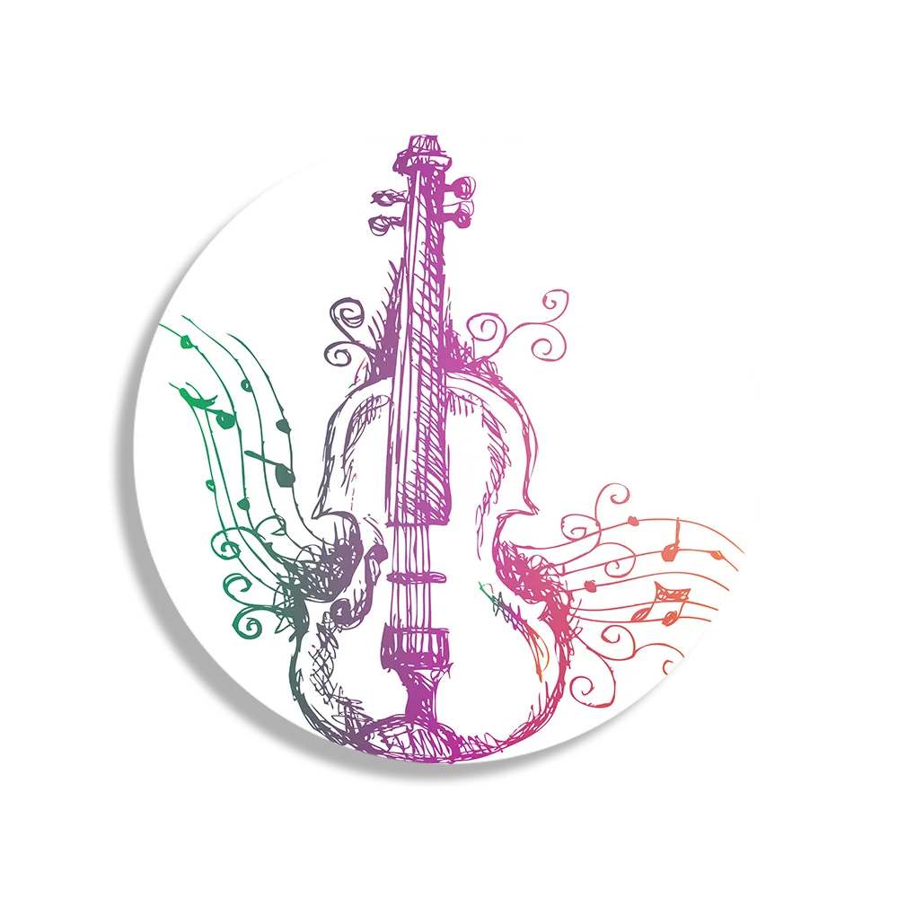 Schilderij Viool Rond – Muurcirkel Template TP DB Rond Muziek 19 1