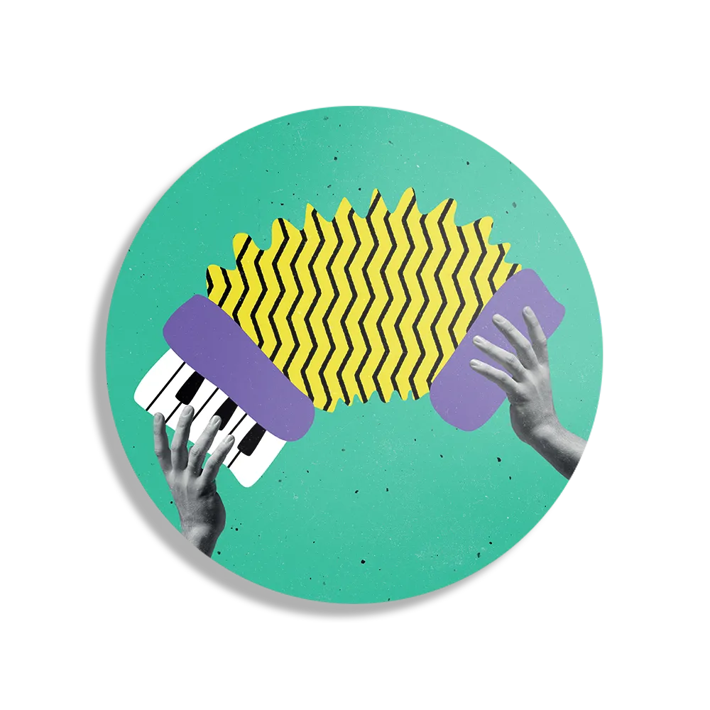 Schilderij Accordeon Rond – Muurcirkel Template TP DB Rond Muziek 7 1