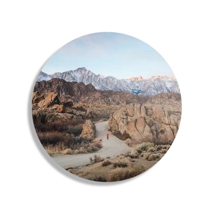 Schilderij Mount Whitney Rond – Muurcirkel Template TP DB Rond Natuur 16 1