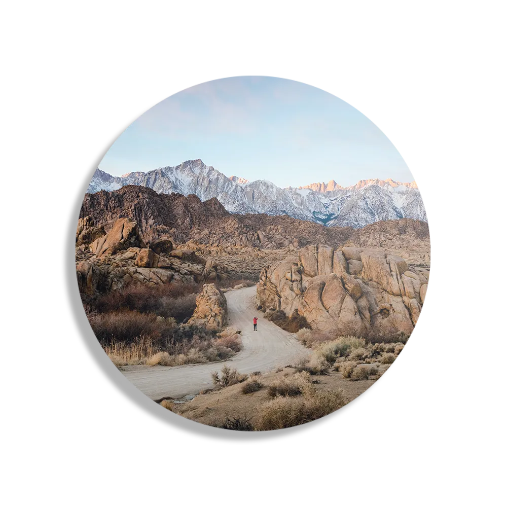 Schilderij Mount Whitney Rond – Muurcirkel Template TP DB Rond Natuur 16 1