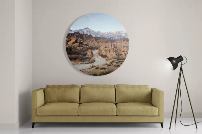 Schilderij Mount Whitney Rond – Muurcirkel Template TP DB Rond Natuur 16 2