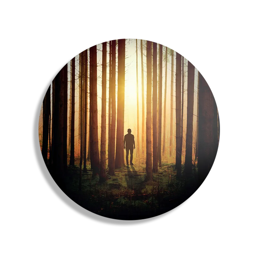 Schilderij De bomen door het bos Rond – Muurcirkel Template TP DB Rond Natuur 19 1