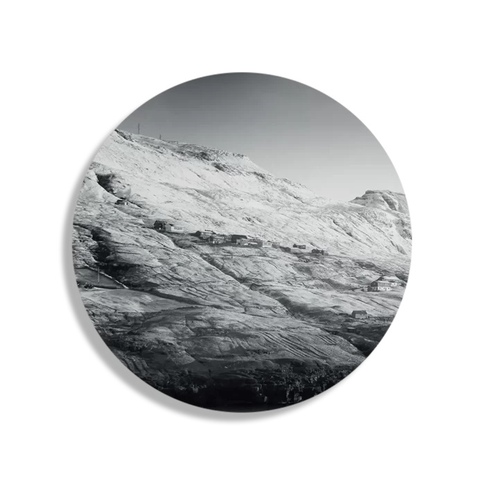 Schilderij Gletsjer Rond – Muurcirkel Template TP DB Rond Natuur 2 1
