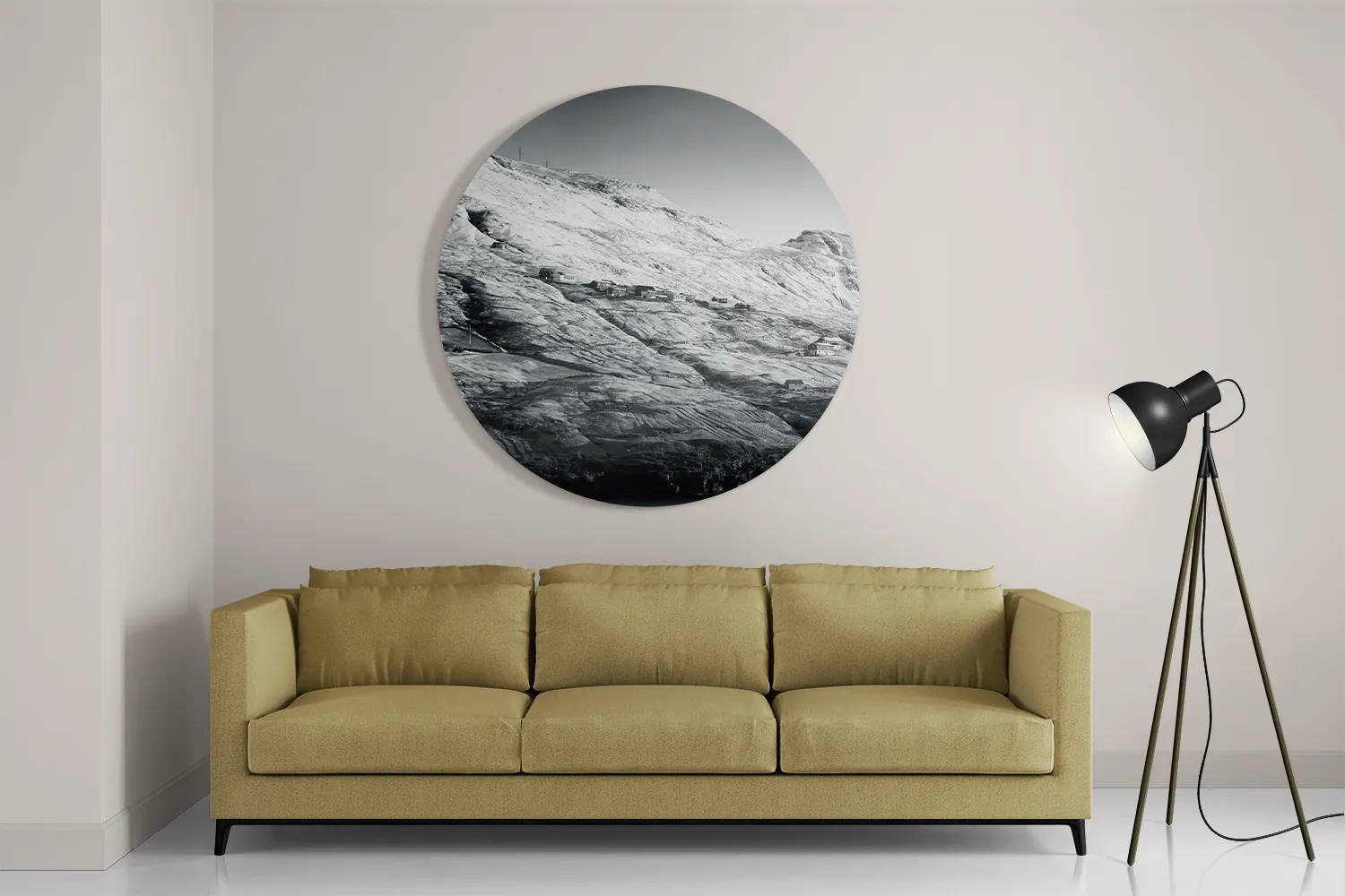 Schilderij Gletsjer Rond – Muurcirkel Template TP DB Rond Natuur 2 2