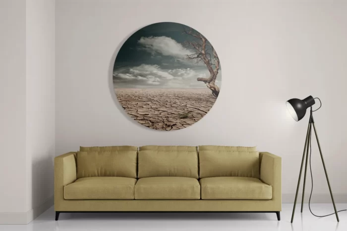 Schilderij Deathvalley Rond – Muurcirkel Template TP DB Rond Natuur 23 2