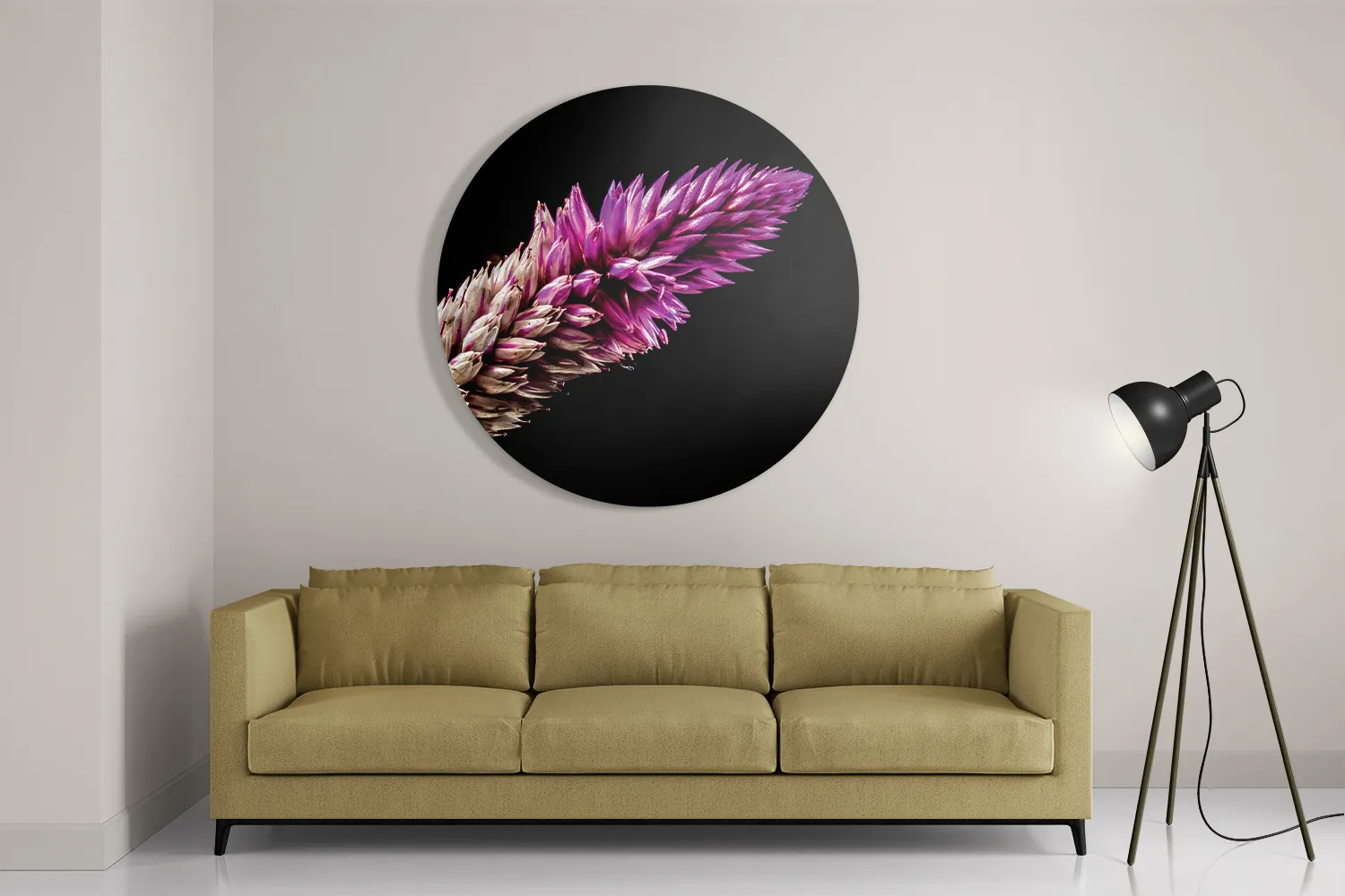 Schilderij Heiden Bloem Rond – Muurcirkel Template TP DB Rond Natuur 24 2