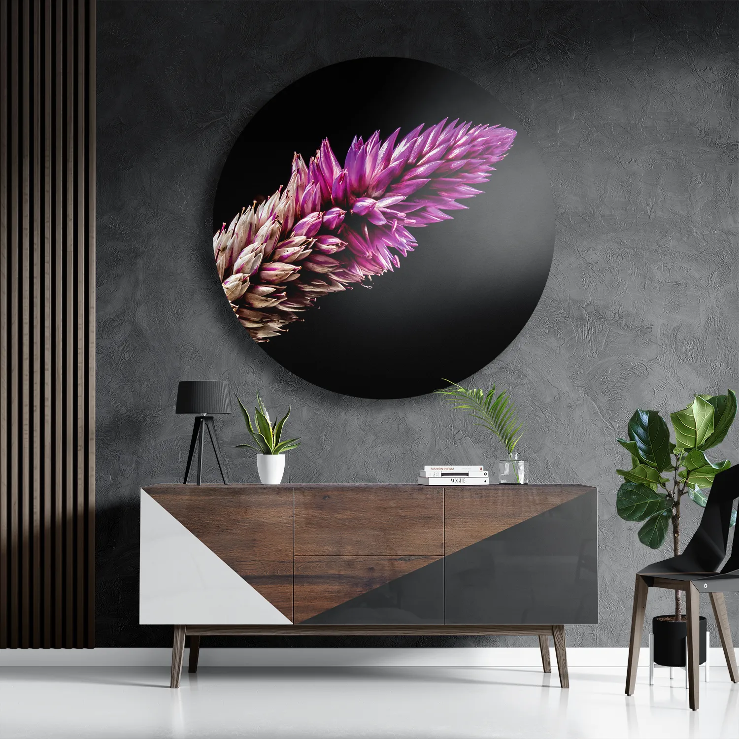 Schilderij Heiden Bloem Rond – Muurcirkel Template TP DB Rond Natuur 24 3