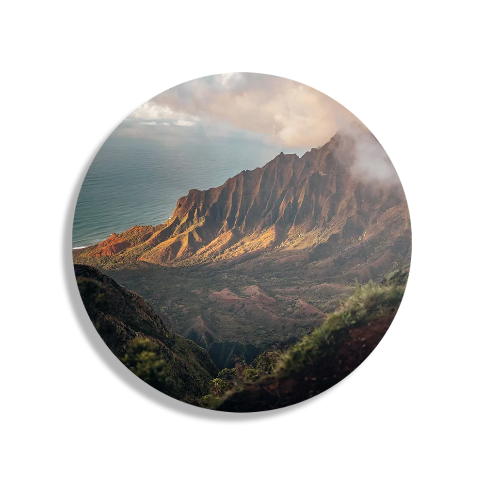 Schilderij Dromen in Hawaii Rond – Muurcirkel Template TP DB Rond Natuur 29 1