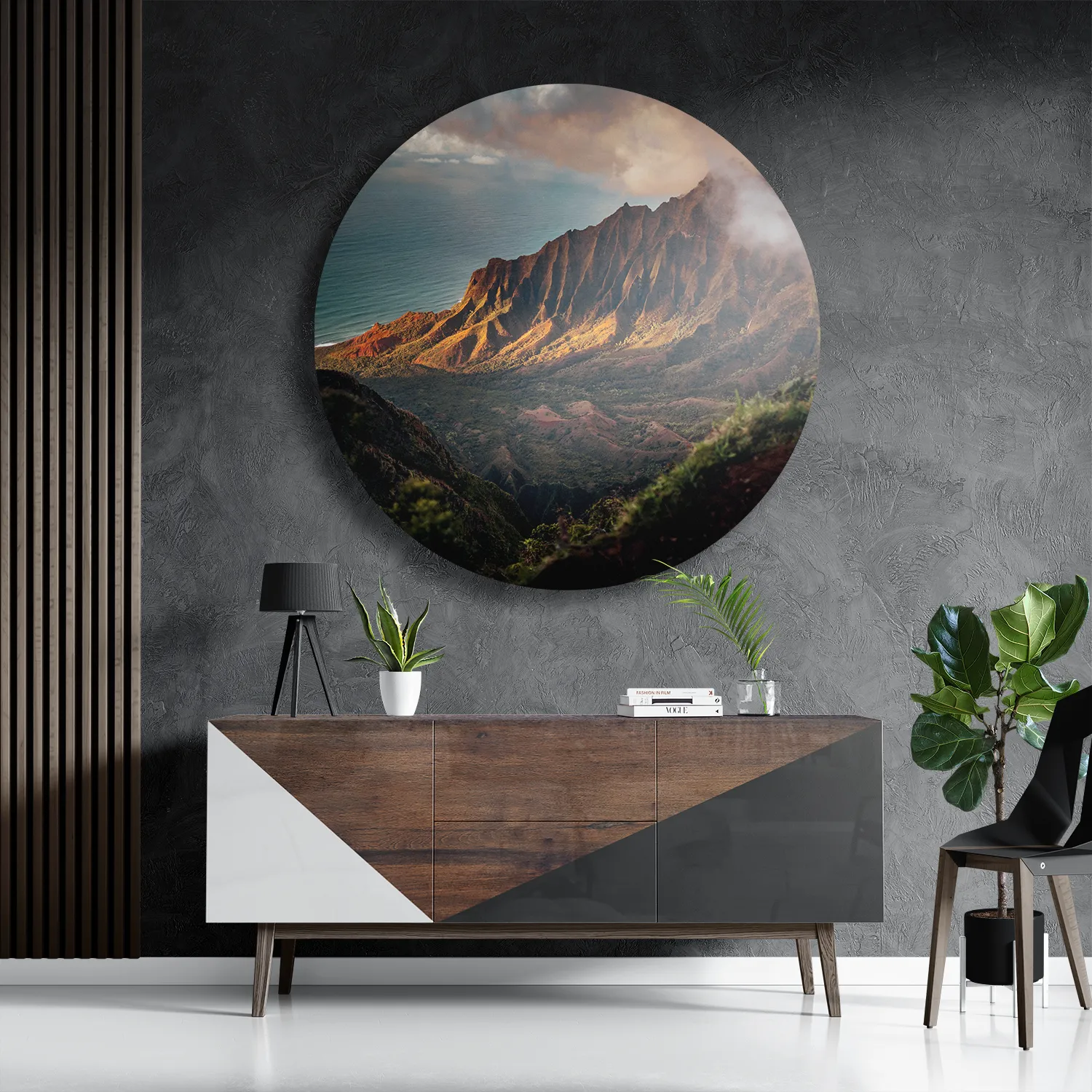 Schilderij Dromen in Hawaii Rond – Muurcirkel Template TP DB Rond Natuur 29 3