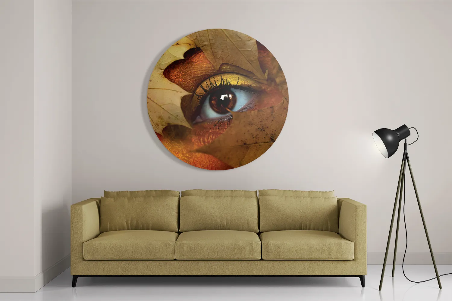 Schilderij Hefstblad Rond – Muurcirkel Template TP DB Rond Natuur 30 2