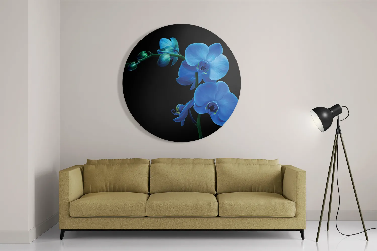 Schilderij Orchidee Rond – Muurcirkel Template TP DB Rond Natuur 39 2