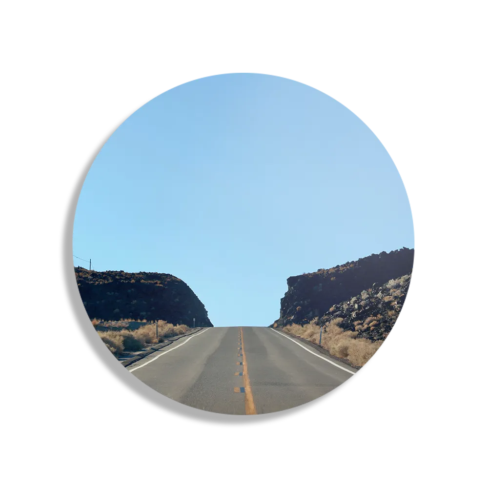 Schilderij Eindeloze weg Rond – Muurcirkel Template TP DB Rond Natuur 4 1