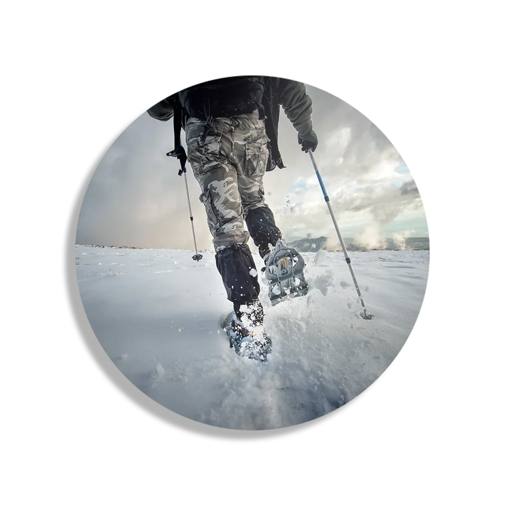 Schilderij Een lange winterwandeling Rond – Muurcirkel Template TP DB Rond Natuur 43 1