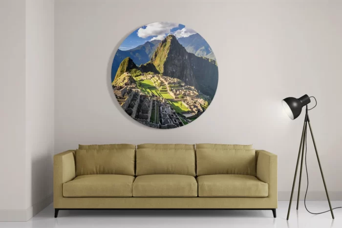 Schilderij Machu Picchu Rond – Muurcirkel Template TP DB Rond Natuur 44 2
