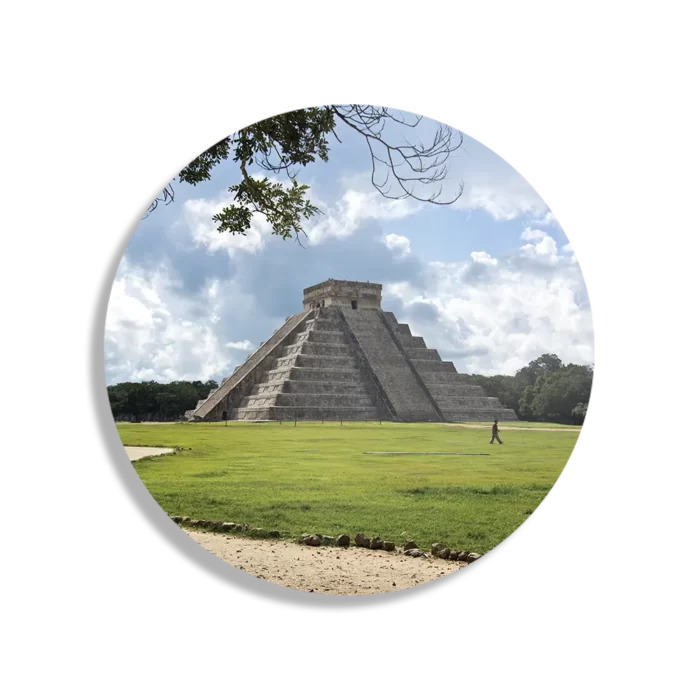 Schilderij Teotihuacán Rond – Muurcirkel Template TP DB Rond Natuur 47 1