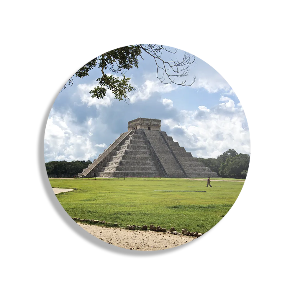 Schilderij Teotihuacán Rond – Muurcirkel Template TP DB Rond Natuur 47 1