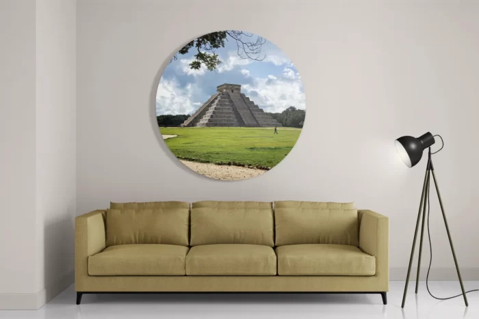 Schilderij Teotihuacán Rond – Muurcirkel Template TP DB Rond Natuur 47 2