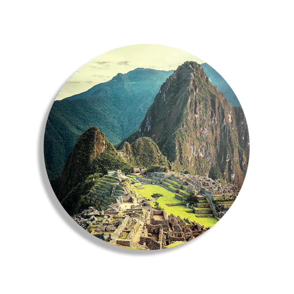 Schilderij Machu Picchu 2 Rond – Muurcirkel Template TP DB Rond Natuur 48 1