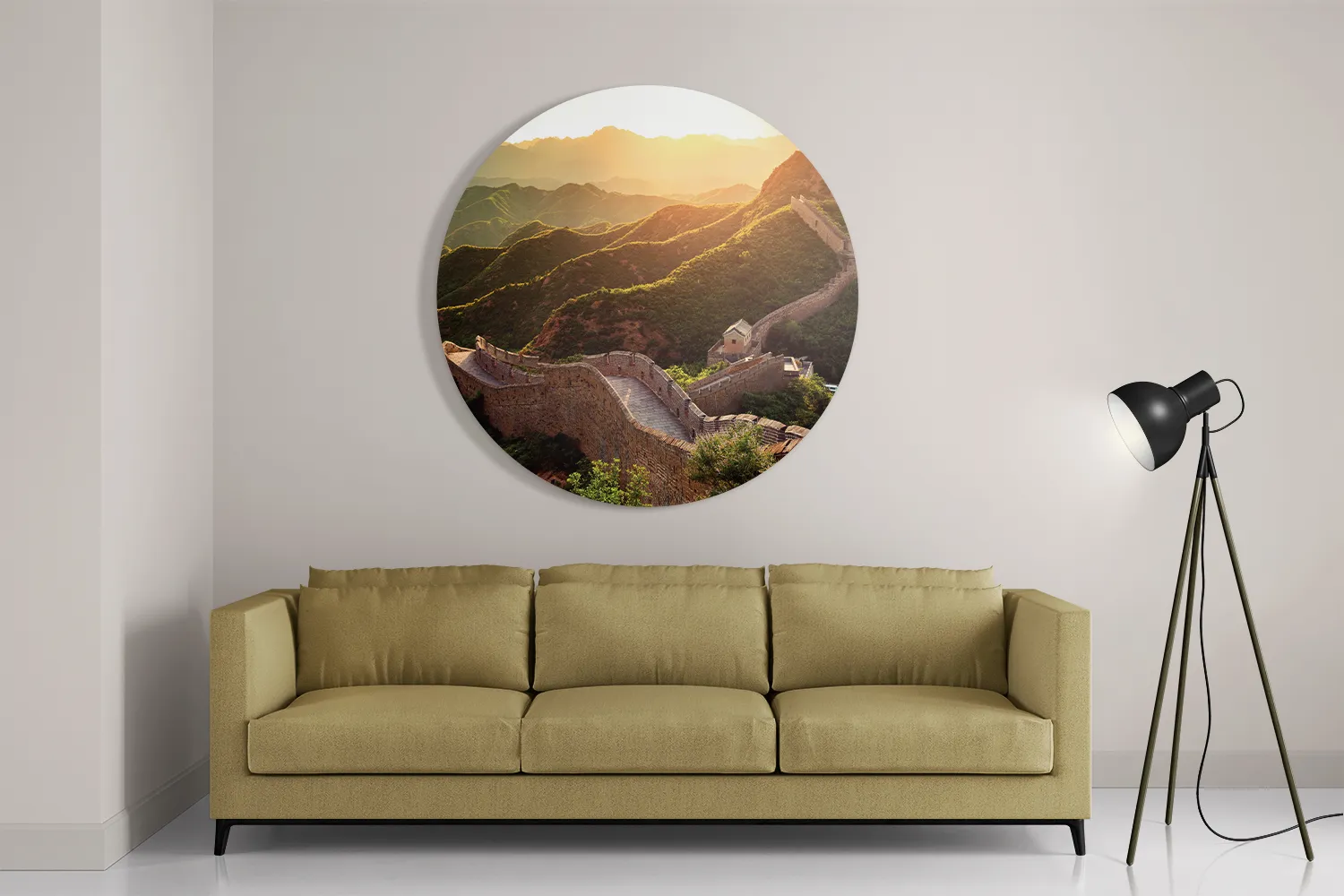 Schilderij De Chinese muur Rond – Muurcirkel Template TP DB Rond Natuur 49 2