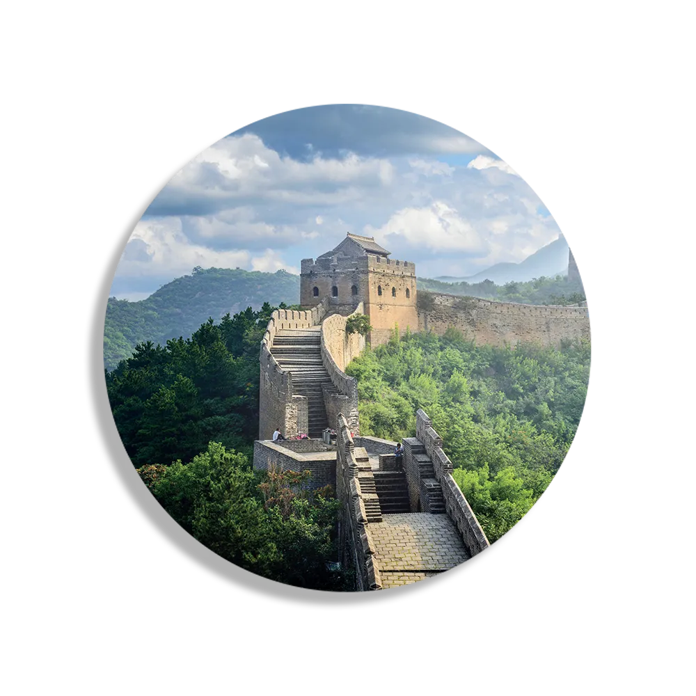 Schilderij De Chinese muur 2 Rond – Muurcirkel Template TP DB Rond Natuur 51 1