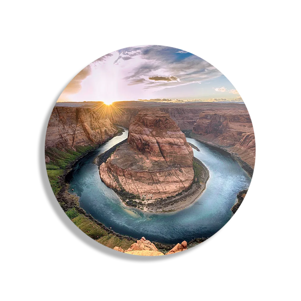 Schilderij Horseshoe bend Rond – Muurcirkel Template TP DB Rond Natuur 56 1