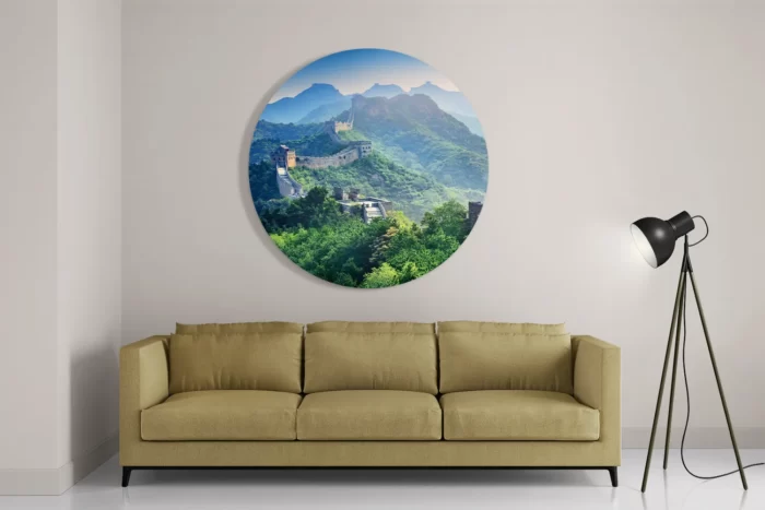 Schilderij De Chinese muur 4 Rond – Muurcirkel Template TP DB Rond Natuur 57 2