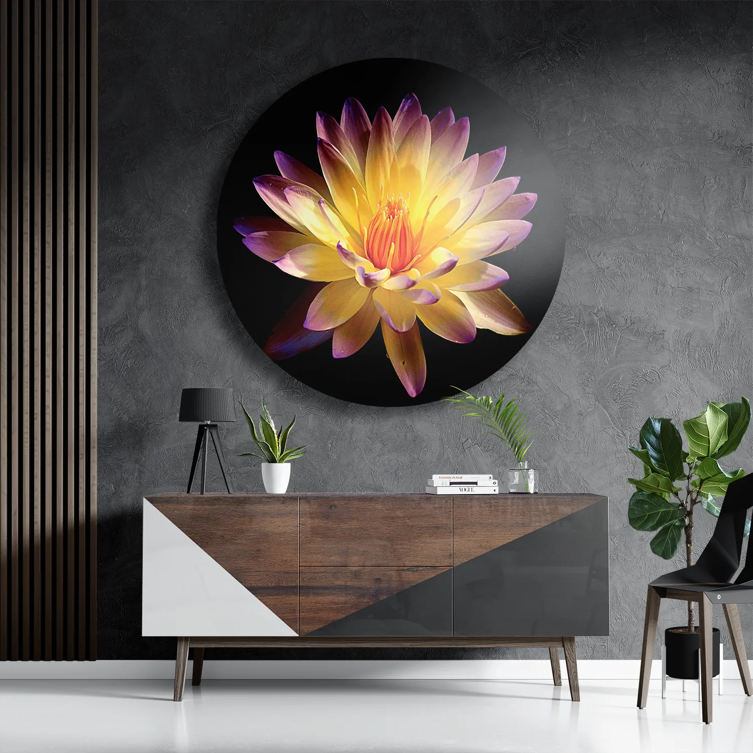 Template_TP_DB_Rond_Natuur_60-3 Schilderij Paarse Gele Dahlia Rond – Muurcirkel Template TP DB Rond Natuur 60 3